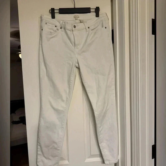 J Crew White Jeans Size 31/28 Stretchy - Picture 1 of 5
